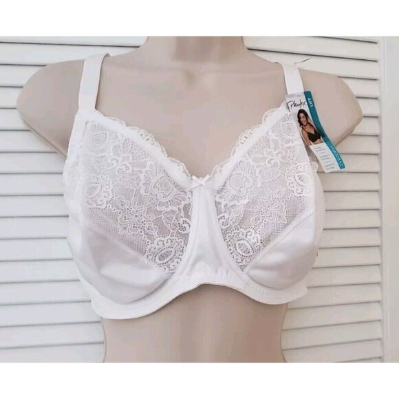NWT PLAYTEX LIFT FULL COVERAGE UNDERWIRE WHITE BRA SIZE 42C - Picture 1 of 8